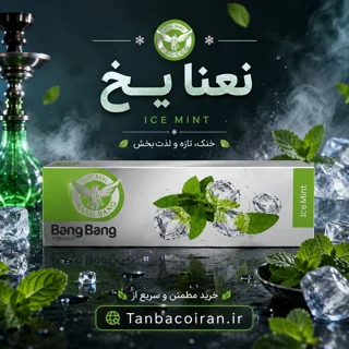 تنباکو قلیان  نعنا یخ | یک باکس |Bang bang Ice mint
